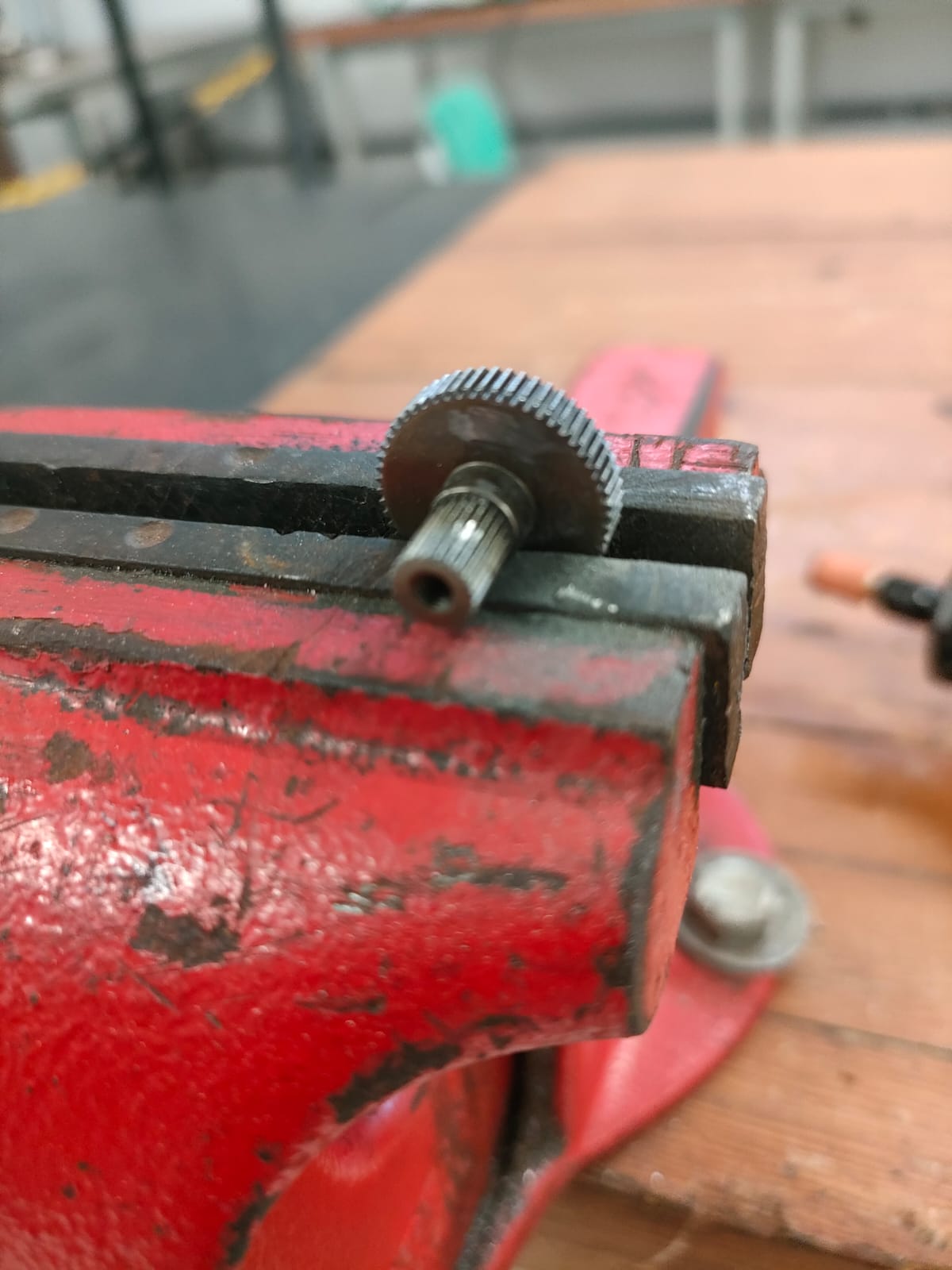 Motor após remoção do chanfro
